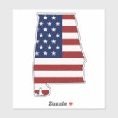 Amerikaanse vlag van Alabama Sticker (Vel)
