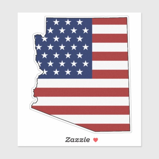 Amerikaanse vlag van Arizona Sticker (Vel)