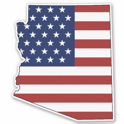 Amerikaanse vlag van Arizona Sticker (Voorkant)