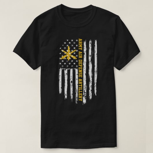 Amerikaanse vlag van Army Air Defence Artillery T-shirt (Design voorkant)