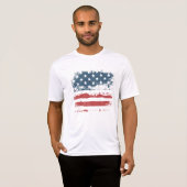 Amerikaanse vlag van CRAZYFISH T-shirt (Voorkant volledig)