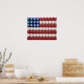 Amerikaanse vlag van cupcakes poster (Keuken)