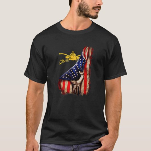 Amerikaanse vlag van de Amerikaanse legerafdeling T-shirt (Voorkant)