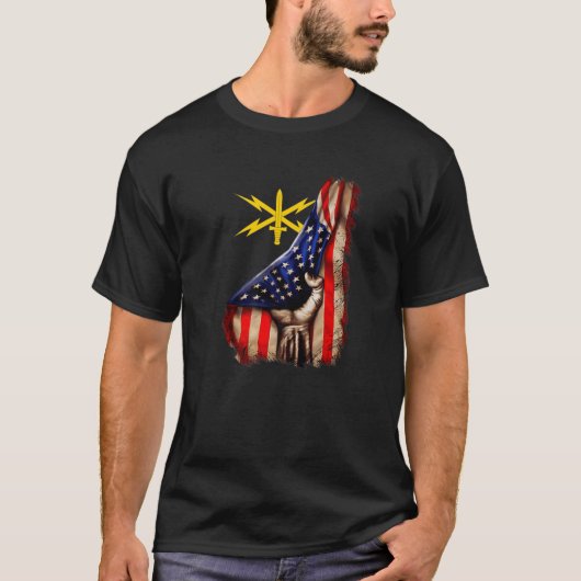 Amerikaanse vlag van de Amerikaanse tak van het Le T-shirt (Voorkant)