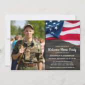 Amerikaanse vlag van de Amerikaanse thuispartij Kaart (Voorkant)