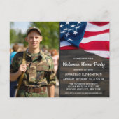 Amerikaanse vlag van de Amerikaanse thuispartij Uitnodiging Briefkaart (Voorkant)