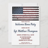 Amerikaanse vlag van de militaire soldaat Welcome Kaart (Voorkant)