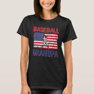 Amerikaanse vlag van de opa van de Amerikaanse op T-shirt