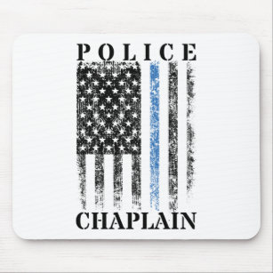 Amerikaanse vlag van de politie muismat
