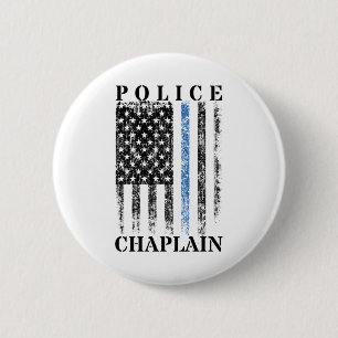 Amerikaanse vlag van de politie ronde button 5,7 cm
