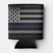 Amerikaanse vlag van de politie Thin Blue Line Blikjeskoeler (Voorkant)