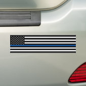 Amerikaanse vlag van de politie Thin Blue Line Bumpersticker (Op auto)