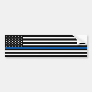 Amerikaanse vlag van de politie Thin Blue Line Bumpersticker