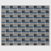 Amerikaanse vlag van de politie Thin Blue Line Cadeaupapier (Vlak)