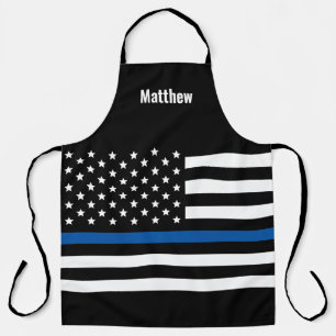 Amerikaanse vlag van de politie Thin Blue Line Schort