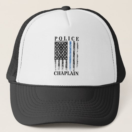 Amerikaanse vlag van de politie trucker pet (Voorkant)
