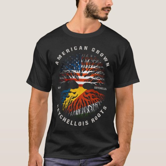 Amerikaanse vlag van de Seychellen T-shirt (Voorkant)