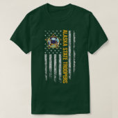 Amerikaanse vlag van de staat Alaska T-shirt (Design voorkant)