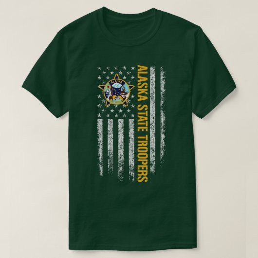 Amerikaanse vlag van de staat Alaska T-shirt (Design voorkant)