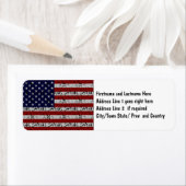 Amerikaanse vlag van de Verenigde Staten Etiket (Insitu)