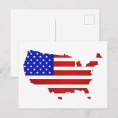 Amerikaanse vlag van de Verenigde Staten van Ameri Briefkaart (Voorkant / Achterkant)