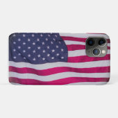 Amerikaanse vlag van dichtbij en wapperend in de w Case-Mate iPhone case (Achterkant (horizontaal))