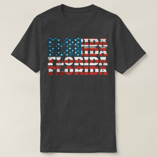 Amerikaanse vlag van Florida T-shirt (Design voorkant)