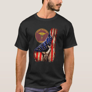 Amerikaanse vlag van het leger verpleegkorps t-shirt