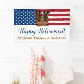 Amerikaanse vlag van het militaire leger spandoek (Insitu)