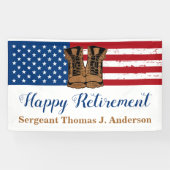 Amerikaanse vlag van het militaire leger spandoek (Horizontaal)