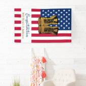 Amerikaanse vlag van het militaire leger spandoek (Insitu)