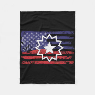 Amerikaanse vlag van Juneteenth Red White B Fleece Deken