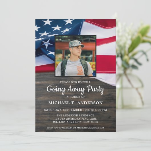 Amerikaanse vlag van Patriottisch-Amerikaans leger Kaart (Staand voorkant)