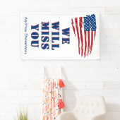 Amerikaanse vlag van Patriottisch-Amerikaans leger Spandoek (Insitu)