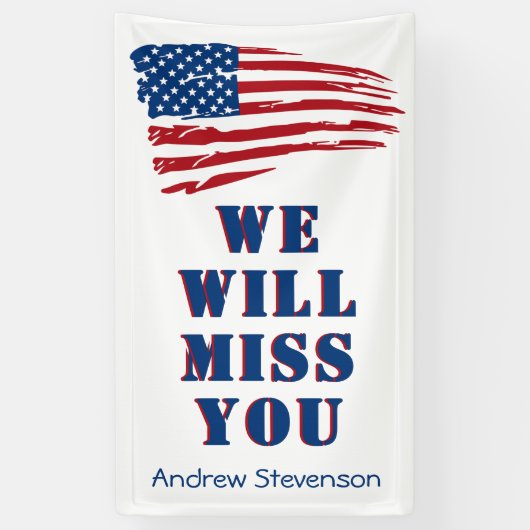 Amerikaanse vlag van Patriottisch-Amerikaans leger Spandoek (Verticaal)