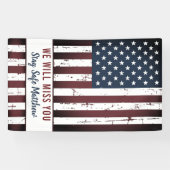 Amerikaanse vlag van Patriottisch-Amerikaans leger Spandoek (Horizontaal)
