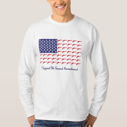 Amerikaanse vlag-van-pistol-Pistolen- T-shirt (Voorkant)