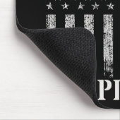 Amerikaanse vlag van politie Chaplain Muismat (Hoek)