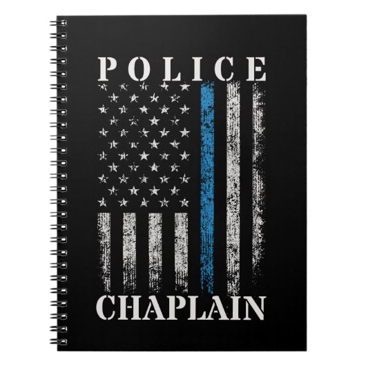 Amerikaanse vlag van politie Chaplain Notitieboek (Voorkant)