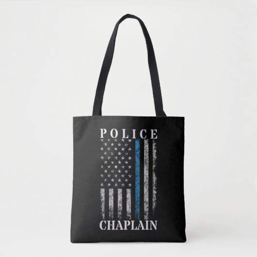 Amerikaanse vlag van politie Chaplain Tote Bag (Voorkant)