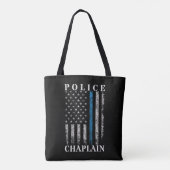 Amerikaanse vlag van politie Chaplain Tote Bag (Achterkant)