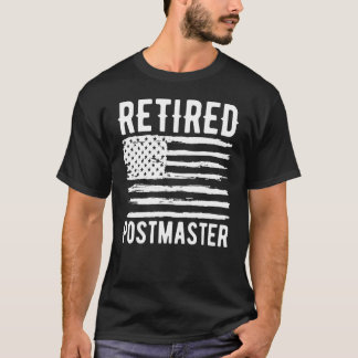 Amerikaanse vlag van Postmaster in vrijheid T-shirt