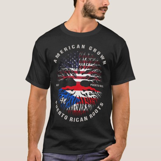 Amerikaanse vlag van Puerto Rico T-shirt (Voorkant)