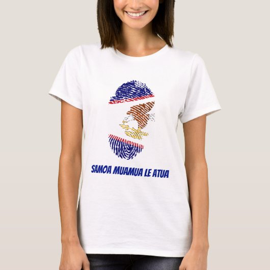 Amerikaanse vlag van Samoa T-shirt (Voorkant)