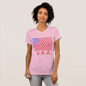 Amerikaanse vlag van sterrenproducten t-shirt (Voorkant volledig)