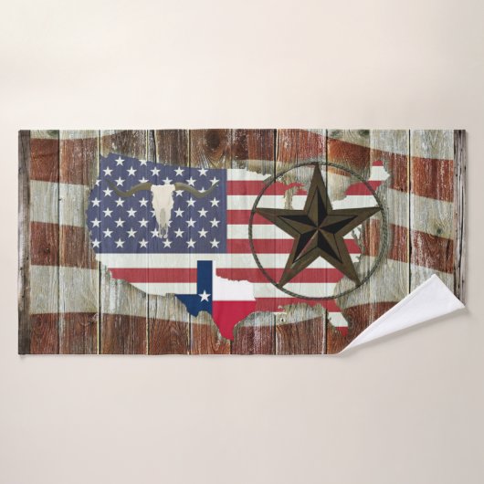 Amerikaanse vlag van Texas Lone Star Bad Handdoek (Badhanddoek)