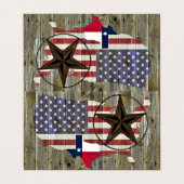 Amerikaanse vlag van Texas Lone Star Visitekaartje (Buitenkant ongevouwen)