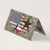 Amerikaanse vlag van Texas Lone Star Visitekaartje (Achterkant)