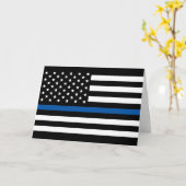 Amerikaanse vlag van Thin Blue Line Police Kaart (Gele Bloem)
