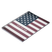 Amerikaanse vlag van USA custom spiraal notitieboe Notitieboek (Linkerzijde)